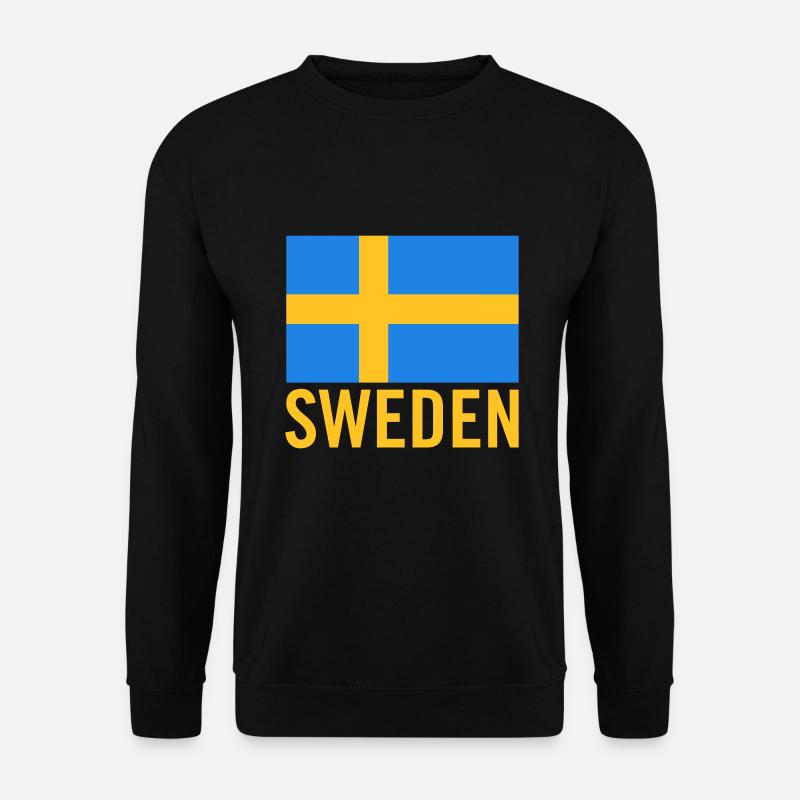 Sweden with Swedish flag - Unisex Sweatshirt - black