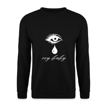 cry baby - Unisex Sweatshirt - black - Front - Alina (178cm) & Michal (187cm)