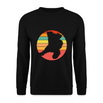 Yorkie Yorkshire Terrier Silhouette sur la roue chromatique - Sweat-shirt Unisexe - noir - Devant - Alina (178cm) & Michal (187cm)