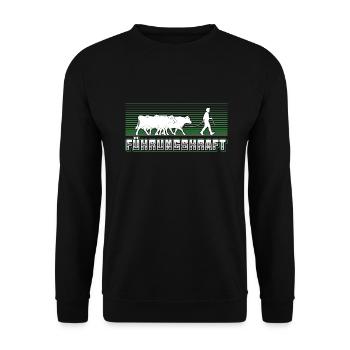 Führungskraft Kühe Landwirt Bauer Geschenkidee - Unisex Pullover - Schwarz - Vorne - Alina (178cm) & Michal (187cm)
