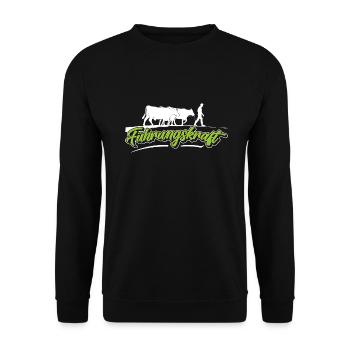 Landwirt Bauer Viehzüchter Milchbauer Geschenkidee - Unisex Pullover - Schwarz - Vorne - Alina (178cm) & Michal (187cm)