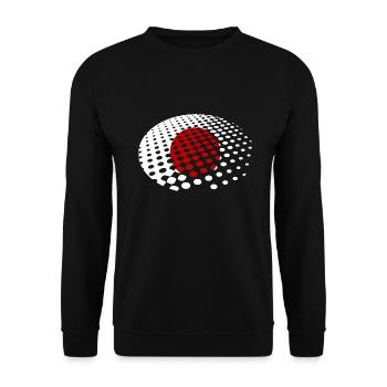 Drapeau du Japon utilisé Look Nihon drapeau japonais - Sweat-shirt Unisexe - noir - Devant - Alina (178cm) & Michal (187cm)