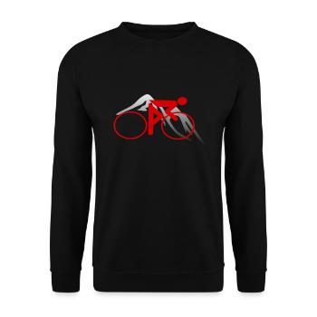 Cycling road bike design - Unisex Sweatshirt - black - Front - Alina (178cm) & Michal (187cm)