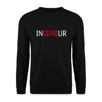 Ingenieur Genie Mathematik Physik Geschenkidee - Unisex Pullover - Schwarz - Vorne - Alina (178cm) & Michal (187cm)