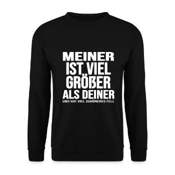 Hund Hundewiese Hundetrainer dog-memes Fellfarbe - Unisex Pullover - Schwarz - Vorne - Alina (178cm) & Michal (187cm)