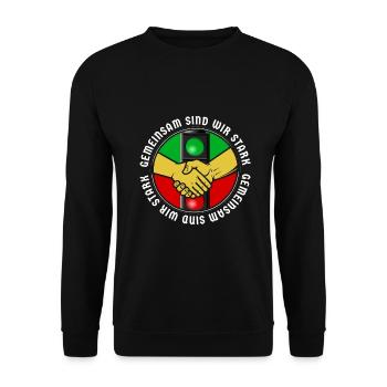 Together we are strong - Unisex Sweatshirt - black - Front - Alina (178cm) & Michal (187cm)