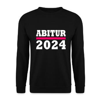 Abitur 2024 - Unisex Pullover - Schwarz - Vorne - Alina (178cm) & Michal (187cm)