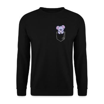 Koala - Unisex Pullover - Schwarz - Vorne - Alina (178cm) & Michal (187cm)