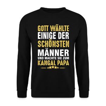 Kangal Papa - Unisex Pullover - Schwarz - Vorne - Alina (178cm) & Michal (187cm)