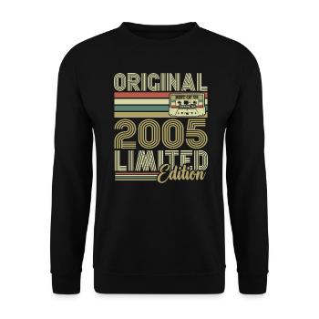 Original 2005 vintage rétro cadeau d'anniversaire - Sweat-shirt Unisexe - noir - Devant - Alina (178cm) & Michal (187cm)
