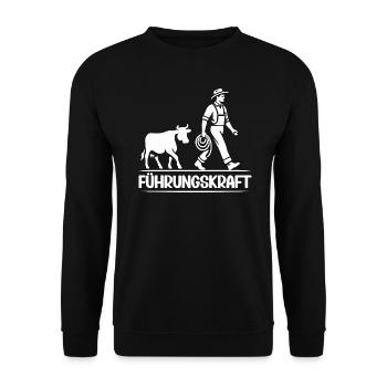 Landwirt Bauer Viehzüchter Milchbauer Geschenkidee - Unisex Pullover - Schwarz - Vorne - Alina (178cm) & Michal (187cm)