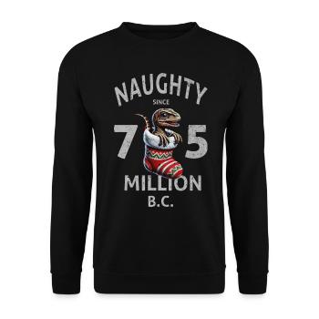 Baby Velociraptor Dino Christmas Funny Kids - Unisex Sweatshirt - black - Front - Alina (178cm) & Michal (187cm)