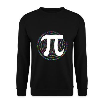 Pi, π, Zahl, Mathe, Mathematik, Day, Geometrie - Unisex Pullover - Schwarz - Vorne - Alina (178cm) & Michal (187cm)