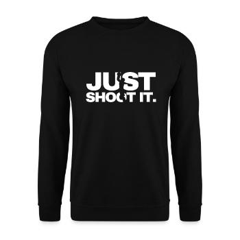 Basketball Just Shoot It Gift Idea Sports - Sweat-shirt Unisexe - noir - Devant - Alina (178cm) & Michal (187cm)