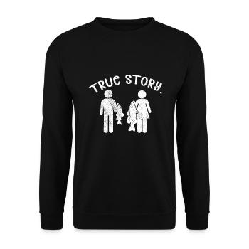 Pêcheur Couple pêche drôle idée cadeau histoire vraie - Sweat-shirt Unisexe - noir - Devant - Alina (178cm) & Michal (187cm)