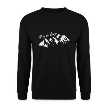 Off to the mountains hiking gift idea - Unisex Sweatshirt - black - Front - Alina (178cm) & Michal (187cm)