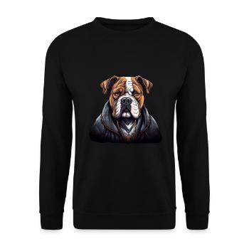 American Bulldog en chemises streetwear cool - Sweat-shirt Unisexe - noir - Devant - Alina (178cm) & Michal (187cm)