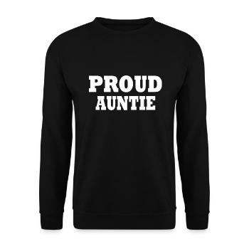 Proud auntie - Unisex Sweatshirt - black - Front - Alina (178cm) & Michal (187cm)