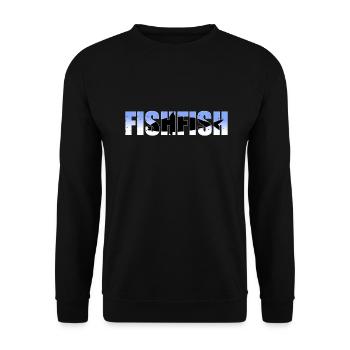 Fisch - Unisex Pullover - Schwarz - Vorne - Alina (178cm) & Michal (187cm)