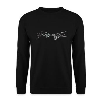 Creation of Adams Michelangelo - Unisex Sweatshirt - black - Front - Alina (178cm) & Michal (187cm)