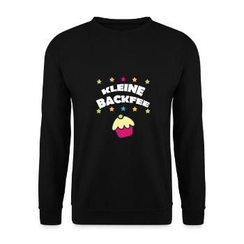 Muffin Backfee Backwaren Hobbybäcker Bäckerei - Unisex Pullover - Schwarz - Vorne - Alina (178cm) & Michal (187cm)