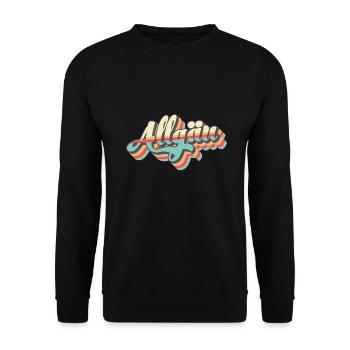 Allgäu - Unisex Pullover - Schwarz - Vorne - Alina (178cm) & Michal (187cm)