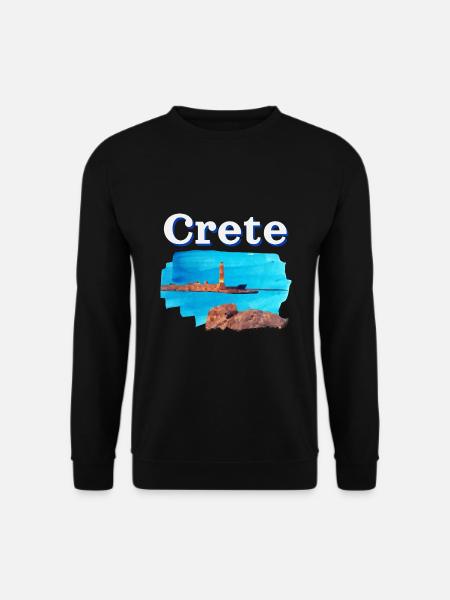 Crete Lighthouse Greece Gift - Unisex Sweatshirt - black