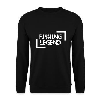 légende de la pêche pêcheur pêche - Sweat-shirt Unisexe - noir - Devant - Alina (178cm) & Michal (187cm)