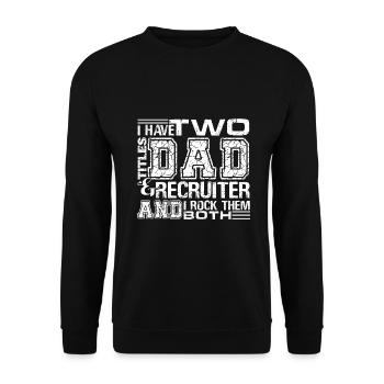 Recruiter I am A Dad And Recruiter - Unisex Sweatshirt - black - Front - Alina (178cm) & Michal (187cm)