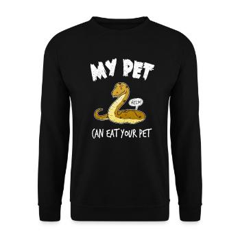 Cadeau drôle d'animal familier de python de serpent - Sweat-shirt Unisexe - noir - Devant - Alina (178cm) & Michal (187cm)