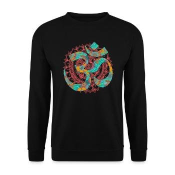 Namaste Om - Sweat-shirt Unisexe - noir - Devant - Alina (178cm) & Michal (187cm)