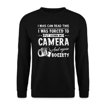 Love Photographer - Unisex Pullover - Schwarz - Vorne - Alina (178cm) & Michal (187cm)