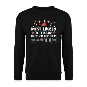 Boże Narodzenie najprawdopodobniej wymieni brata na prezenty - Bluza unisex - czarny - Przód - Alina (178cm) & Michal (187cm)