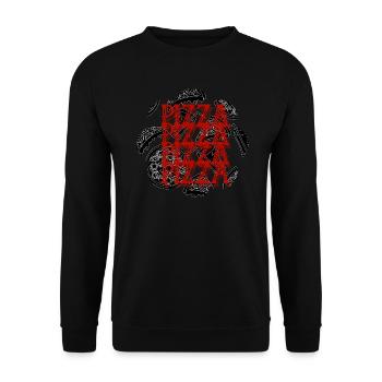 PIZZA - Unisex Pullover - Schwarz - Vorne - Alina (178cm) & Michal (187cm)
