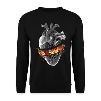 23F 0262 bk - Unisex Sweatshirt - black - Front - Alina (178cm) & Michal (187cm)