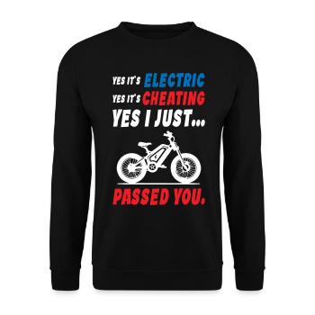 Oui, c’est un vélo électrique - Sweat-shirt Unisexe - noir - Devant - Alina (178cm) & Michal (187cm)