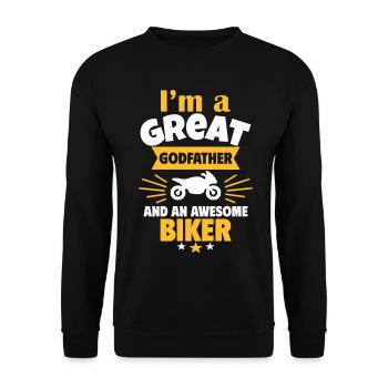 Grand parrain et super motard - Sweat-shirt Unisexe - noir - Devant - Alina (178cm) & Michal (187cm)