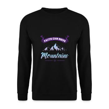 Christian Motivation Quote For Hikers - Unisex Sweatshirt - black - Front - Alina (178cm) & Michal (187cm)