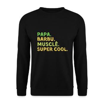 cadeau homme papa barbu humour - Sweat-shirt Unisexe - noir - Devant - Alina (178cm) & Michal (187cm)