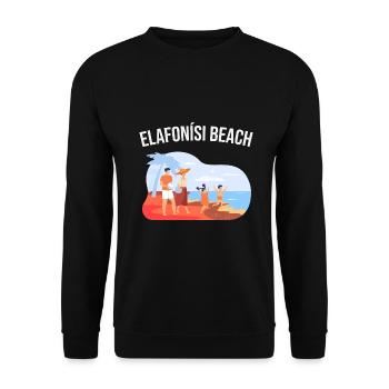Elafonisi Beach - Unisex Sweatshirt - black - Front - Alina (178cm) & Michal (187cm)