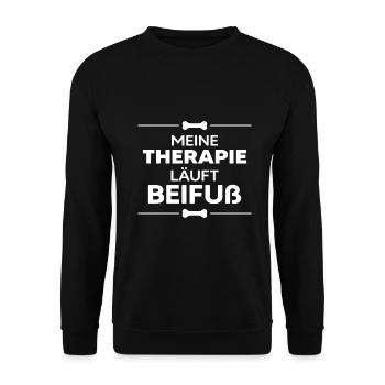 Hund Beifuß TMFA Hundebesitzer Hunde-therapie - Unisex Pullover - Schwarz - Vorne - Alina (178cm) & Michal (187cm)