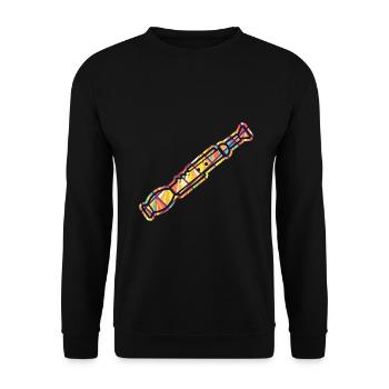 Oboe Geometric - Unisex Sweatshirt - black - Front - Alina (178cm) & Michal (187cm)