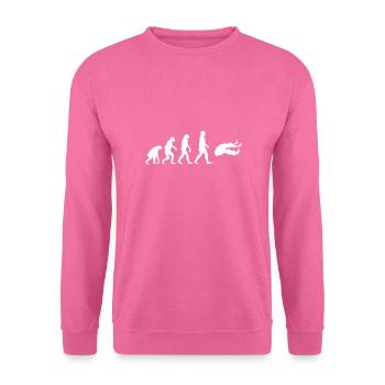 Evolution du saut en longueur - Sweat-shirt Unisexe - rose - Devant