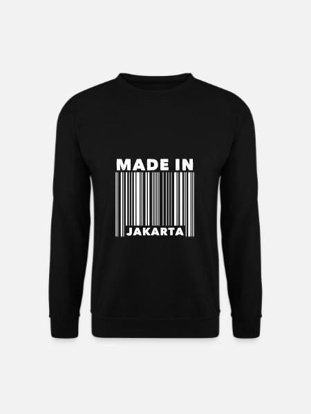 Jakarta Indonesia Barcode - Unisex Sweatshirt - black