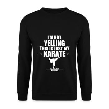 karate - Unisex Sweatshirt - black - Front - Alina (178cm) & Michal (187cm)