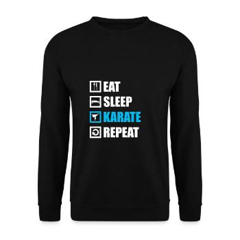 karate - Unisex Sweatshirt - black - Front - Alina (178cm) & Michal (187cm)