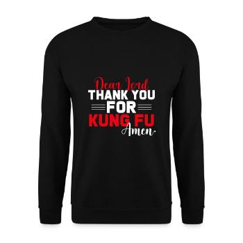 Kung Fu - Unisex Pullover - Schwarz - Vorne - Alina (178cm) & Michal (187cm)
