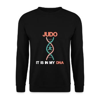 ADN de judo - Sweat-shirt Unisexe - noir - Devant - Alina (178cm) & Michal (187cm)