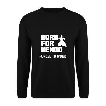 Kendo - Unisex Sweatshirt - black - Front - Alina (178cm) & Michal (187cm)