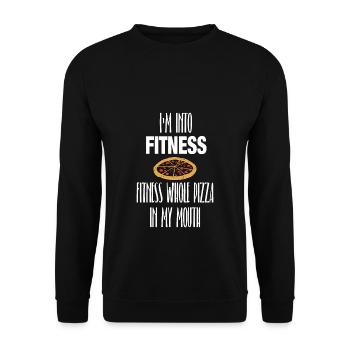 Pizza Fitness - Sweat-shirt Unisexe - noir - Devant - Alina (178cm) & Michal (187cm)